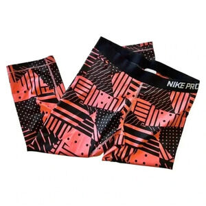 Nike Pro Dri Fit patchwork print capri Size XL